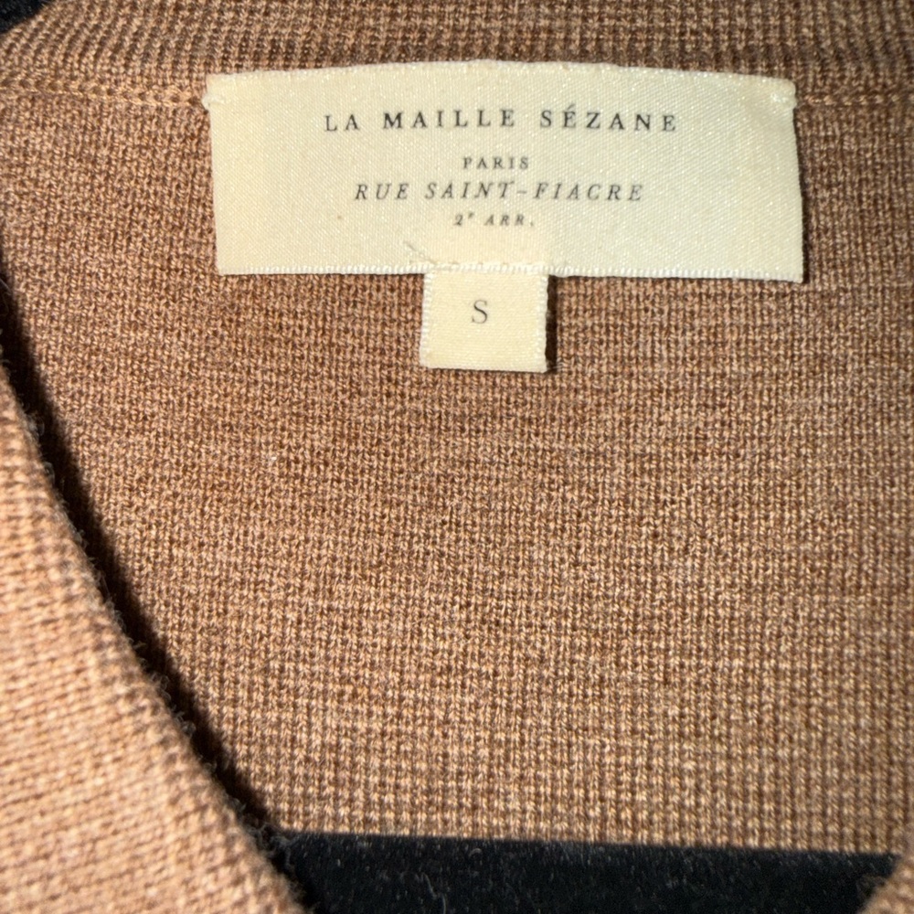 Sezane Betty Cardigan Cafe Clair - Picture 3 of 5